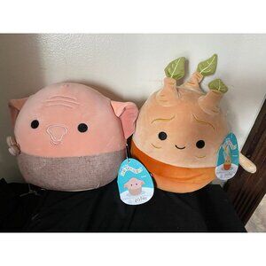 Harry Potter Squishmallows – Dobby & Mandrake Plush Duo, NWT, Collectible Gift S